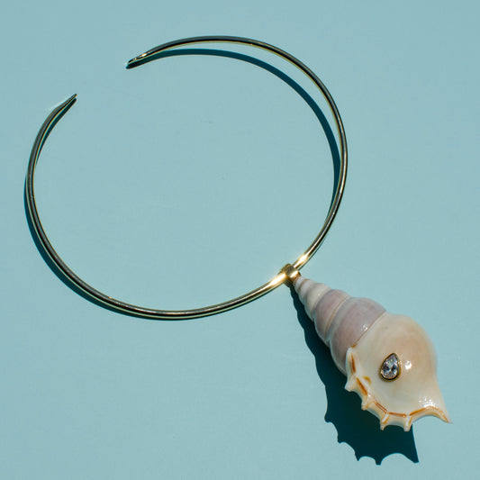 White Tibia Shell Pendant