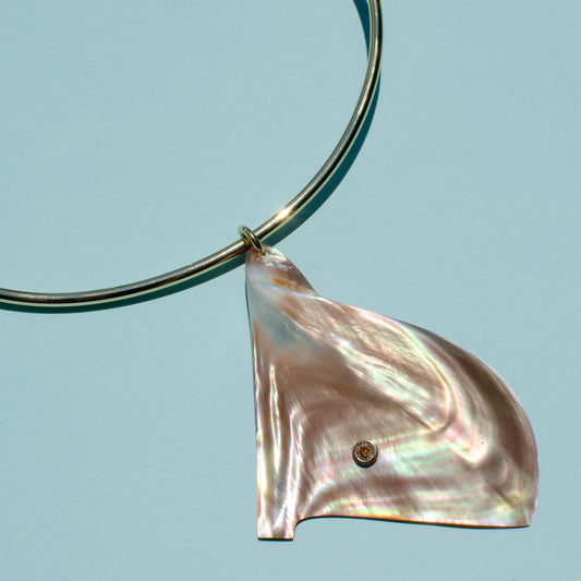 Petite Wing Oyster Shell Pendant