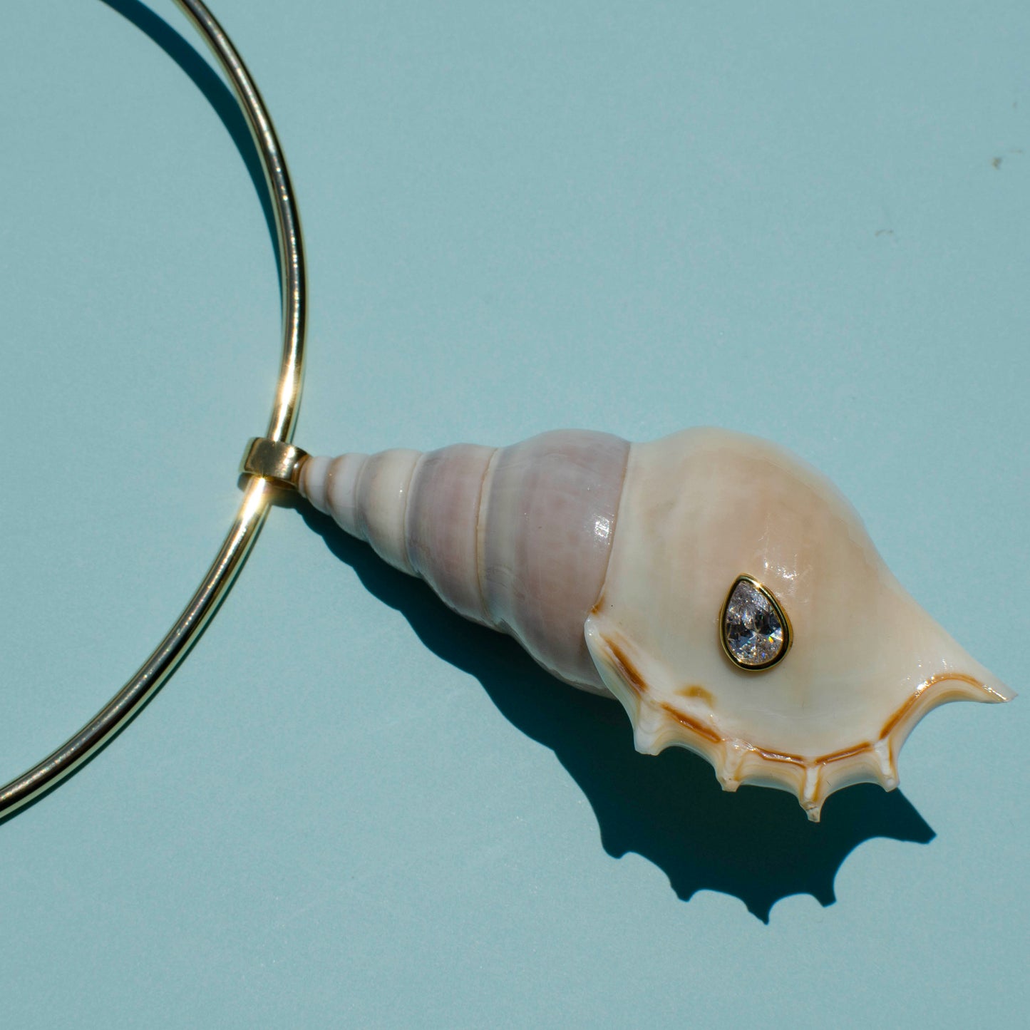 White Tibia Shell Pendant