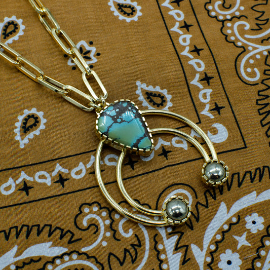 Mod West Turquoise Mini Squash Necklace