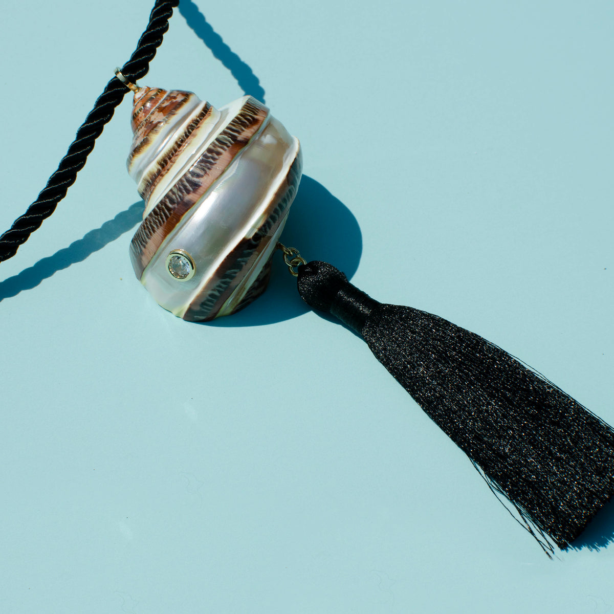 Turbo Shell Tassel Necklace