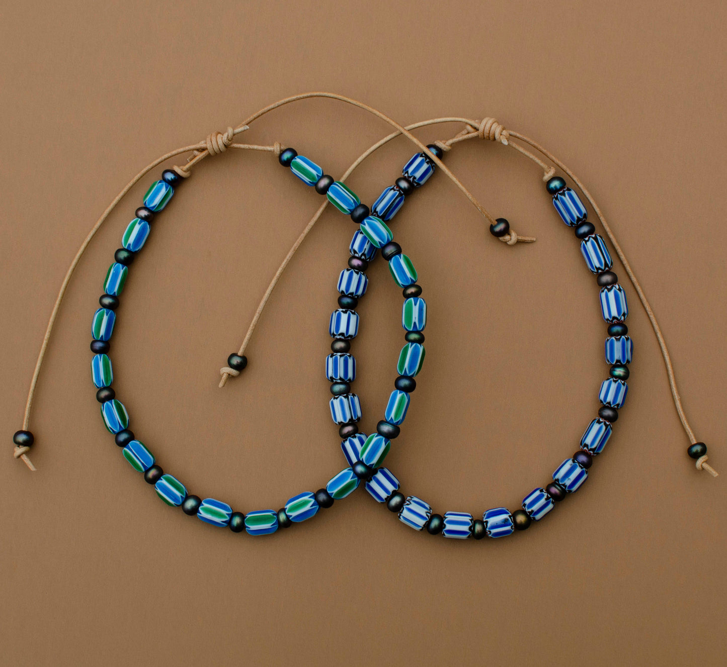 African Trade Bead Pearl Necklaces