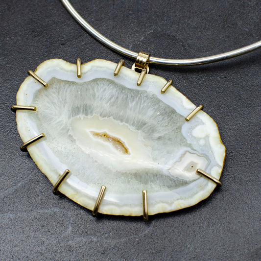 Druzy Agate Statement Collar
