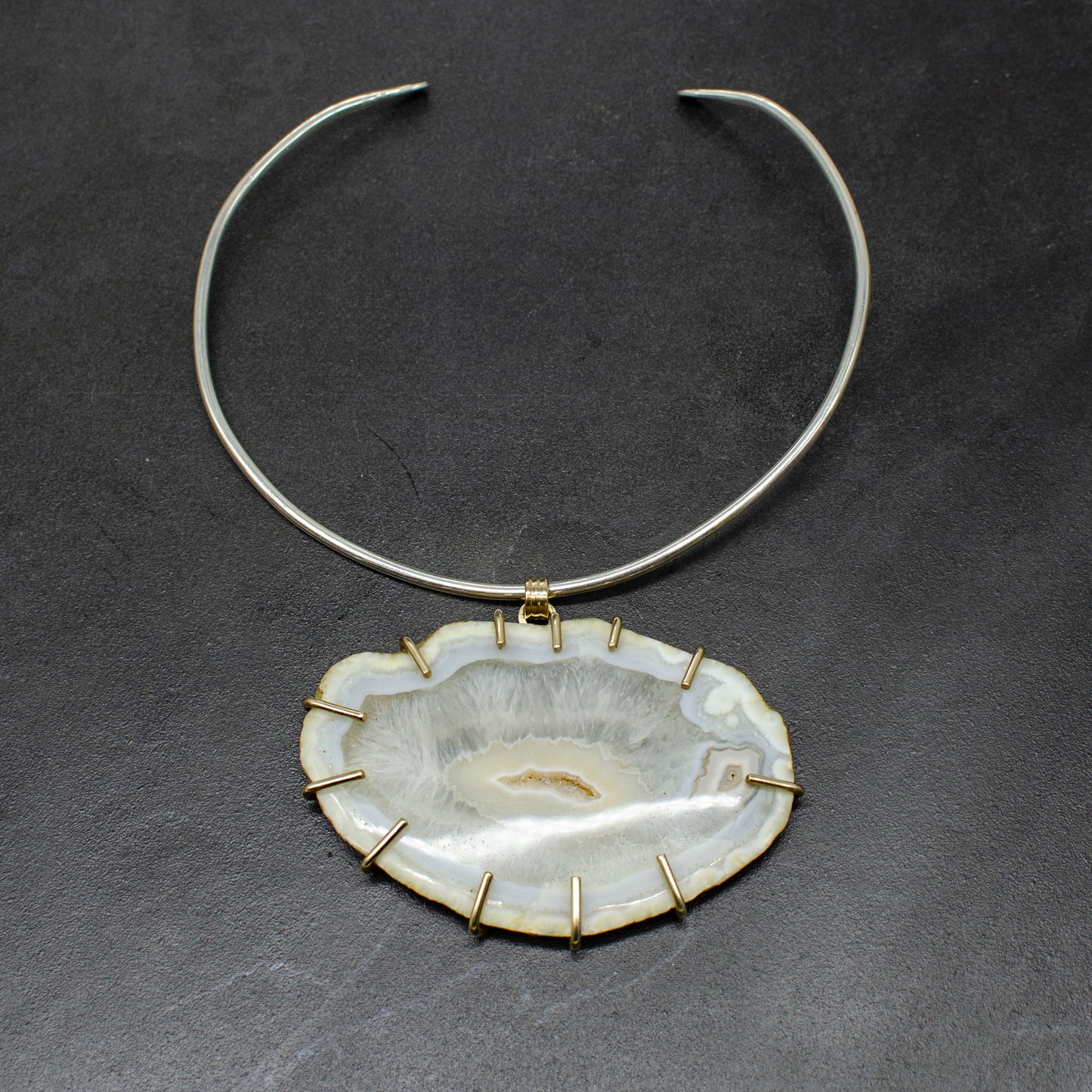 Druzy Agate Statement Collar
