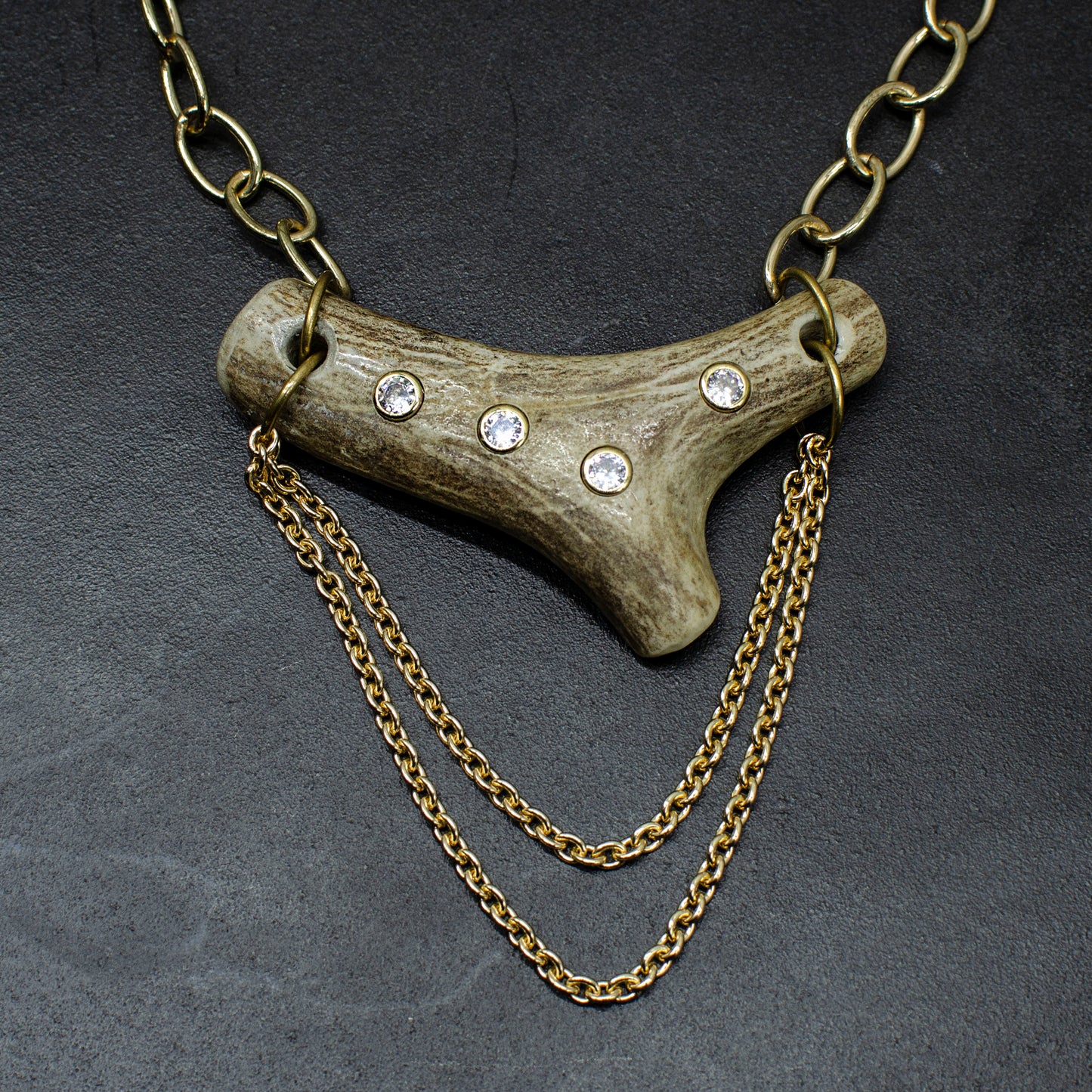 Deer Antler Statement Necklace