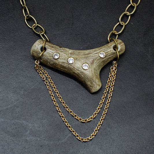 Deer Antler Statement Necklace