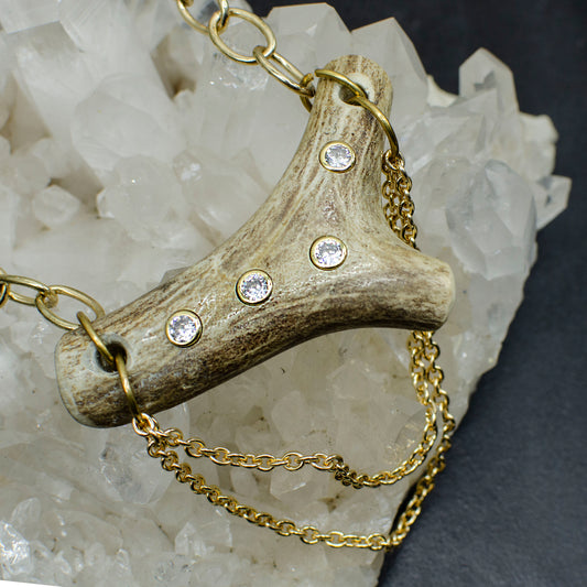 Deer Antler Statement Necklace