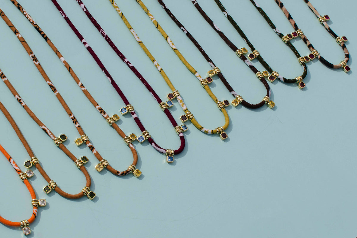 Bandana Gemstone Necklaces-NEW COLORS
