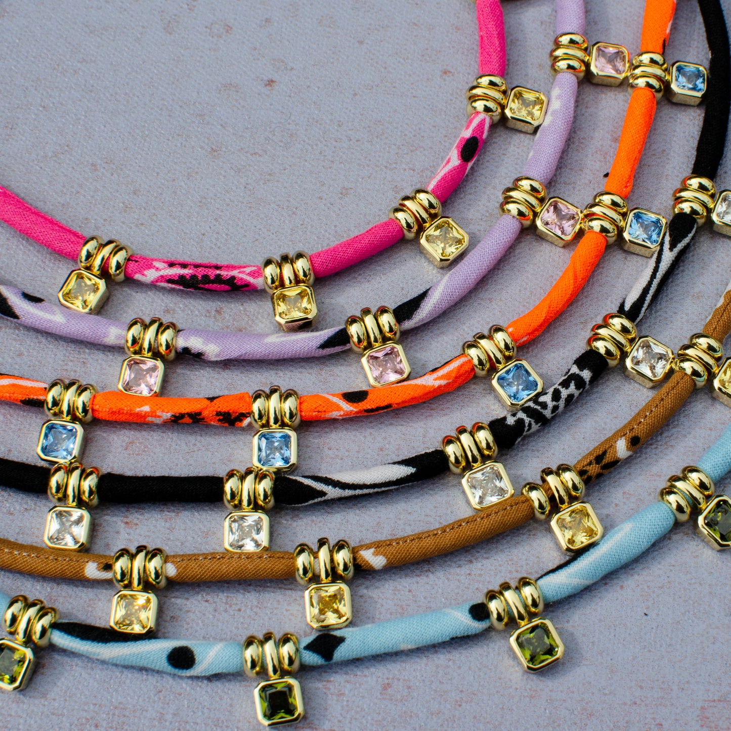 Bandana Gemstone Necklace
