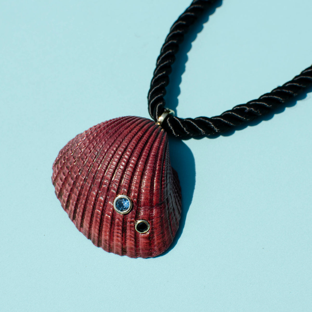 Maroon Dyed Shell Necklace