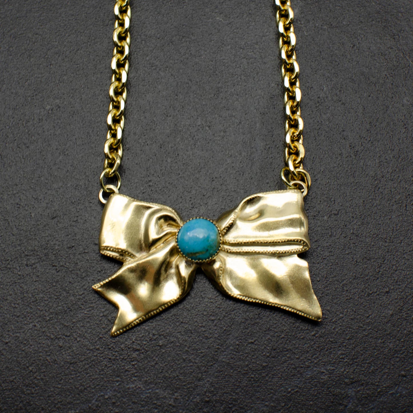 Golden Bow Necklace & Ring