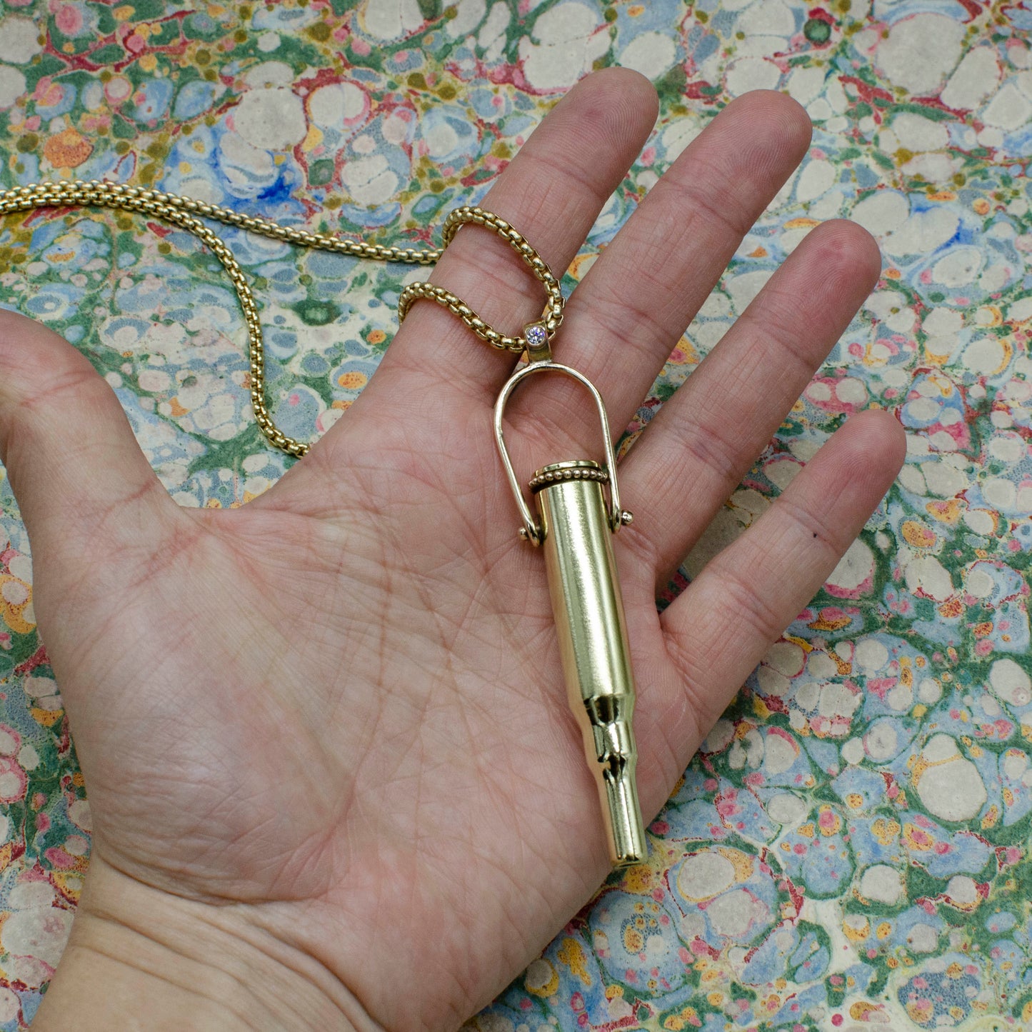 Sparkle Bullet Casing Necklace