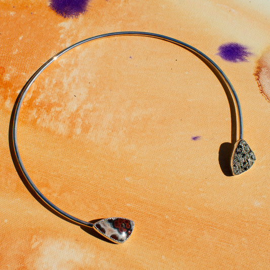 Red Ocean Jasper & Pyrite Collar