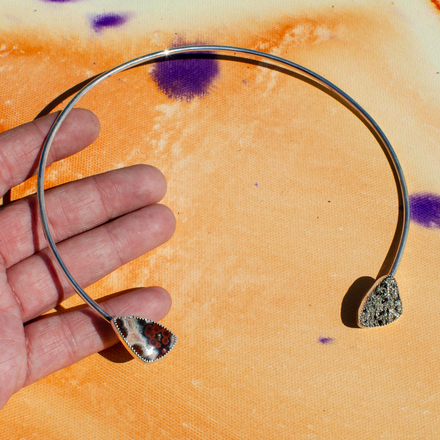 Red Ocean Jasper & Pyrite Collar