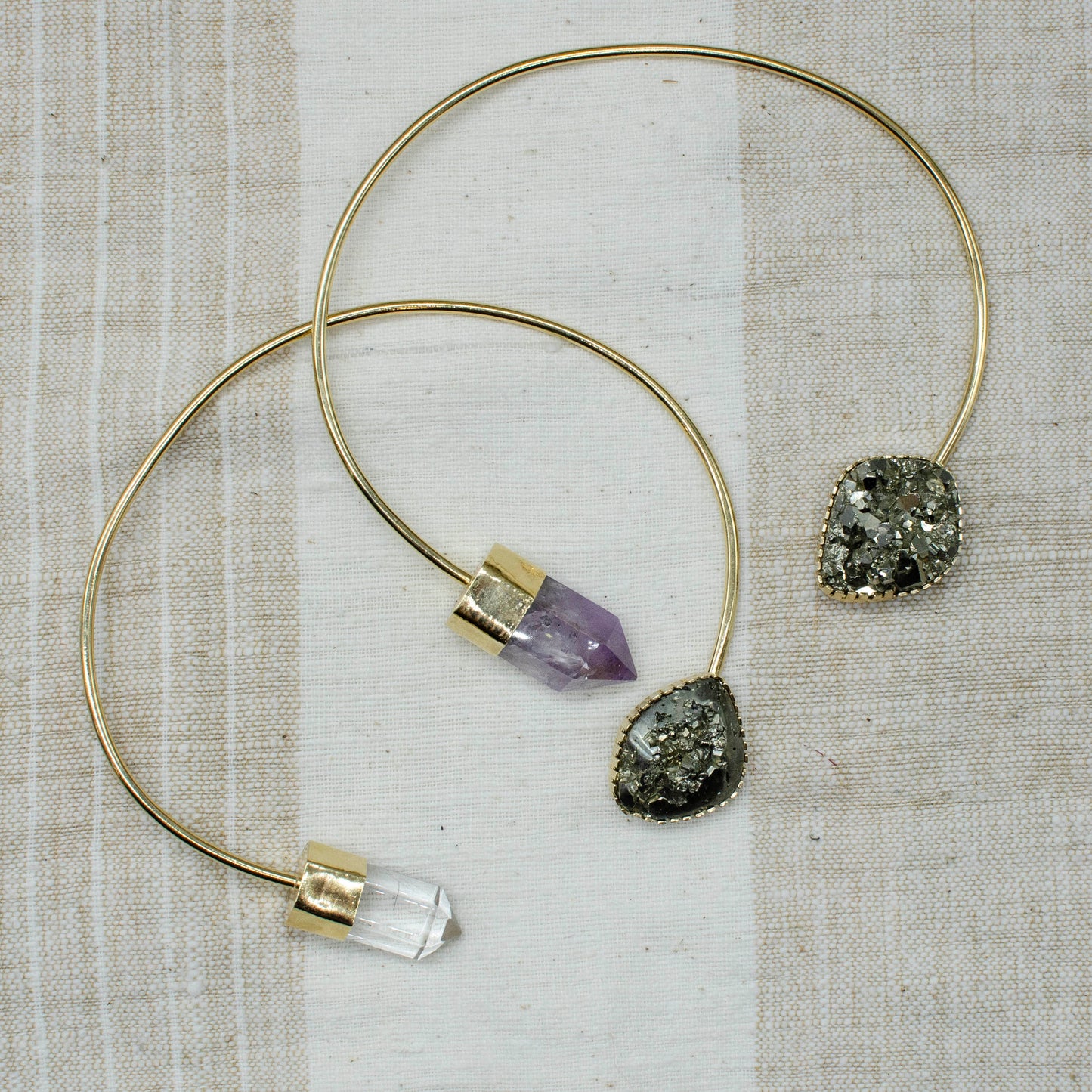 Pyrite Bezel Collars