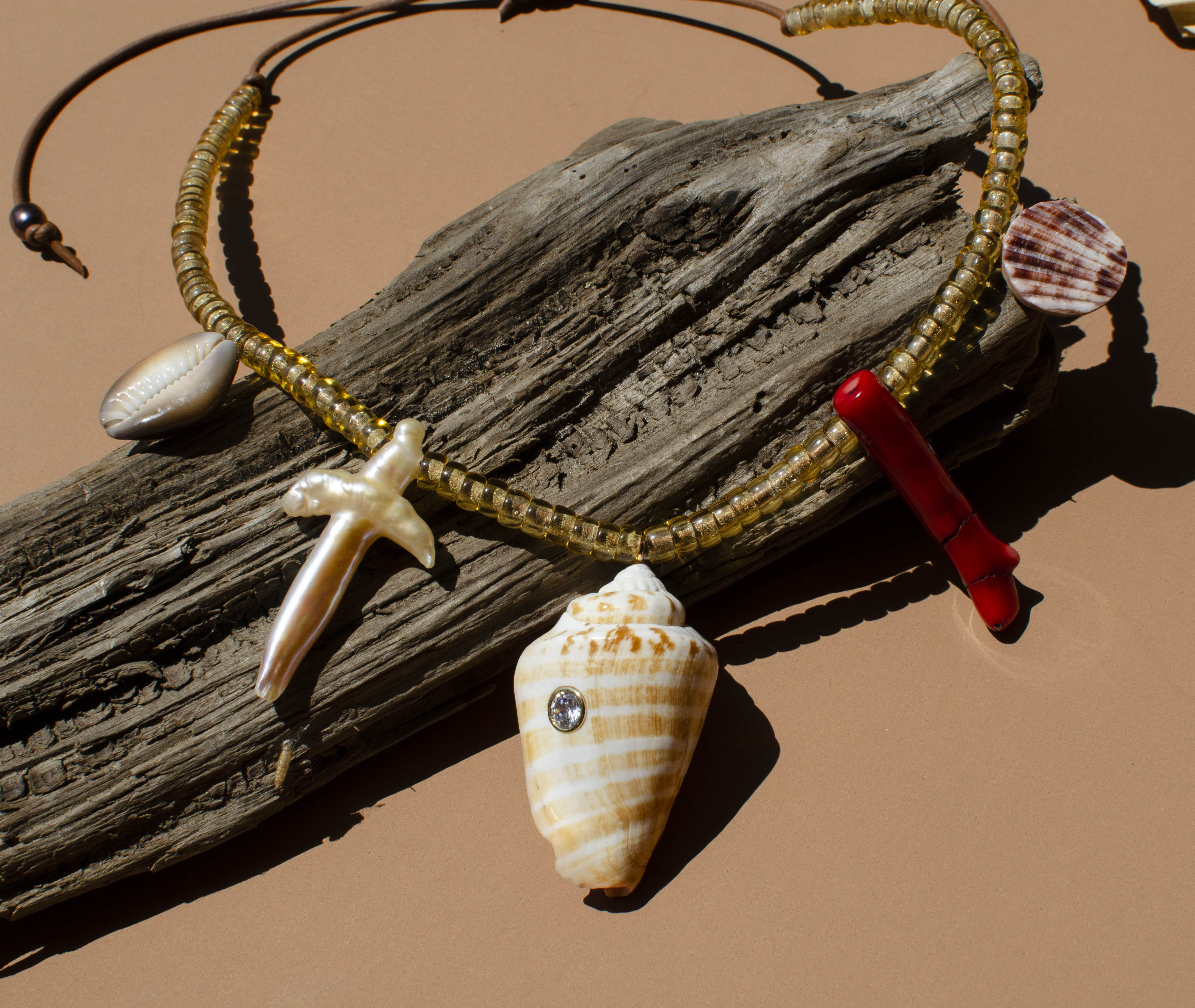 Cone Shell Multi Shell Adjustable Necklace – Keaton Sanders Design