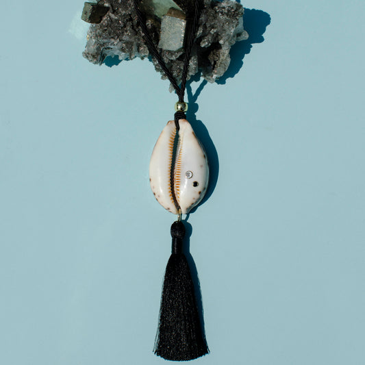 Cowrie Tassel Statement Necklace