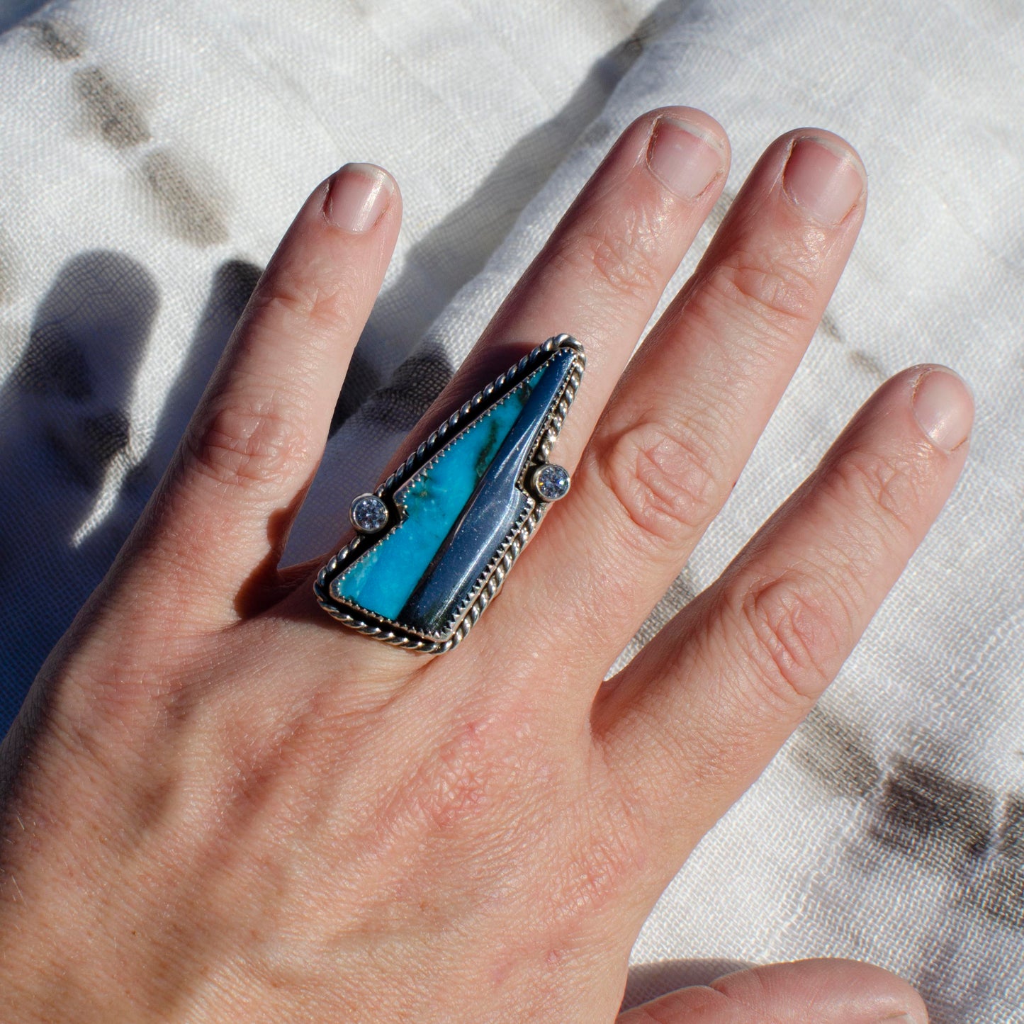 Multi Stone Bolt Ring