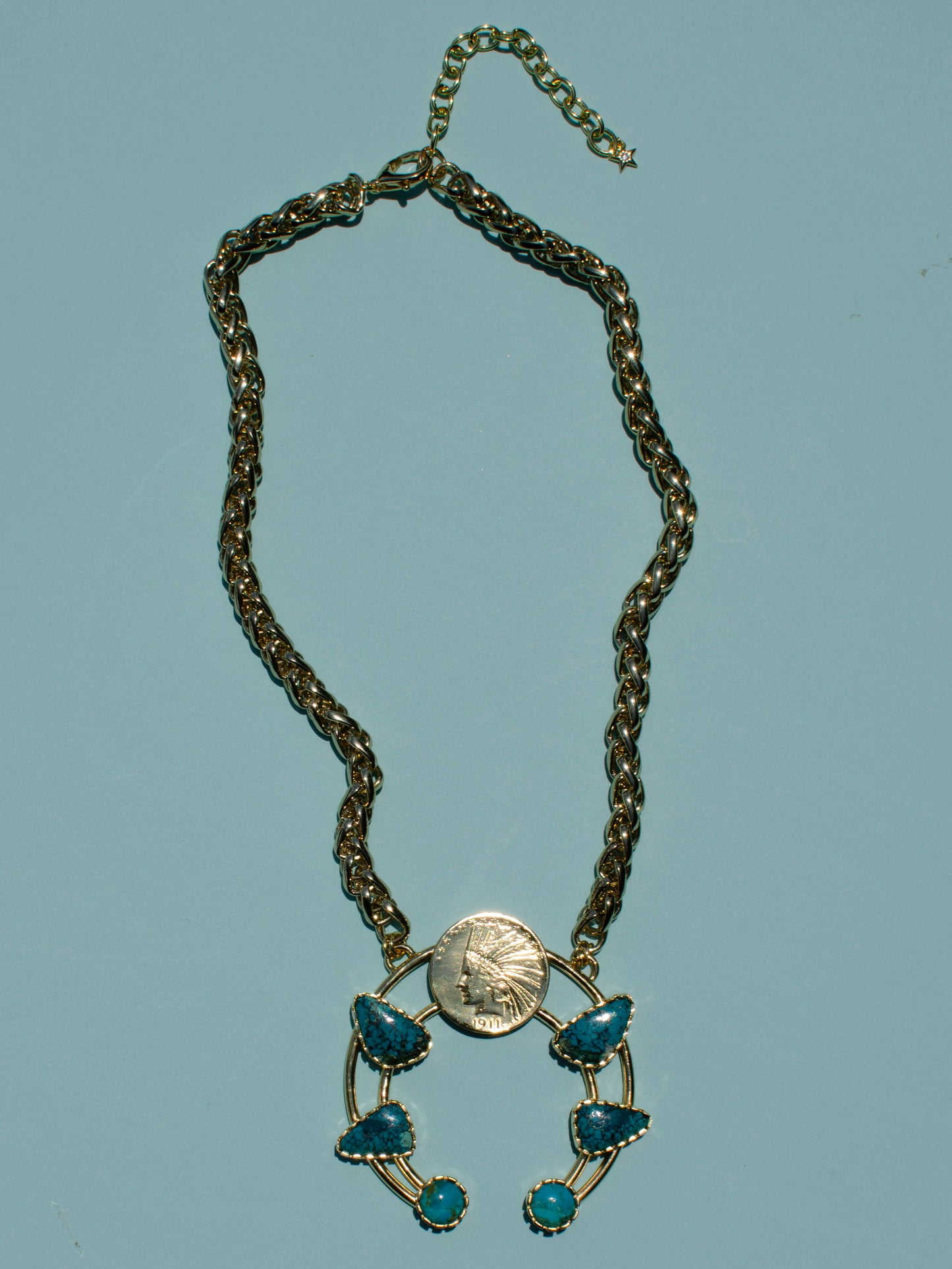 Liberty Coin Mod West Squash Blossom Pendant