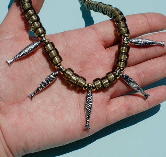 4 Silver Fish Necklace