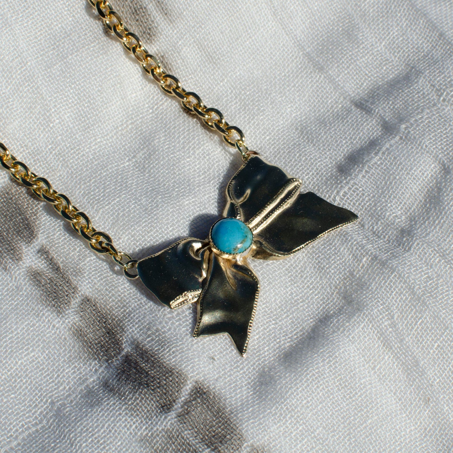 Golden Bow Necklace & Ring