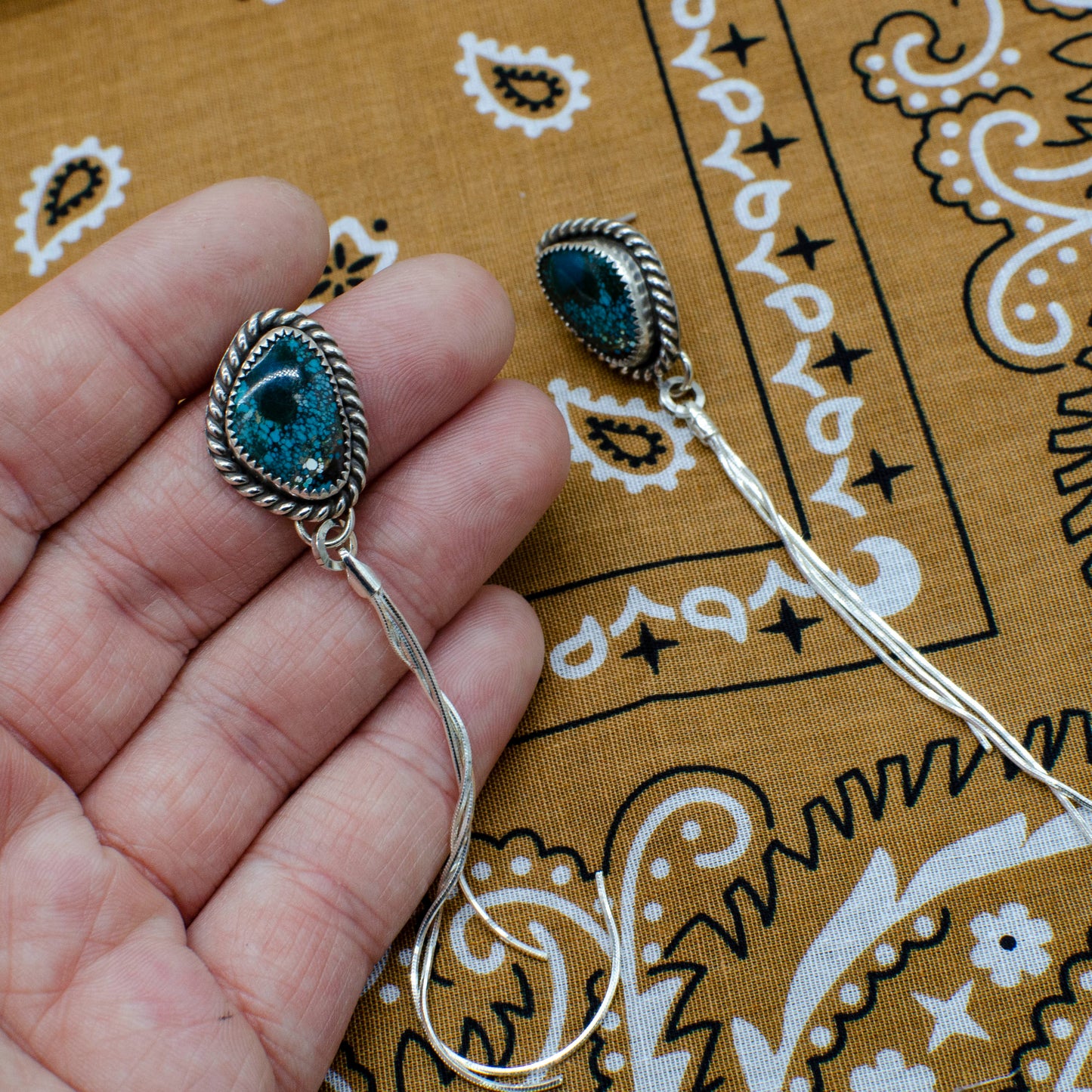 Turquoise Fringe Drops 2