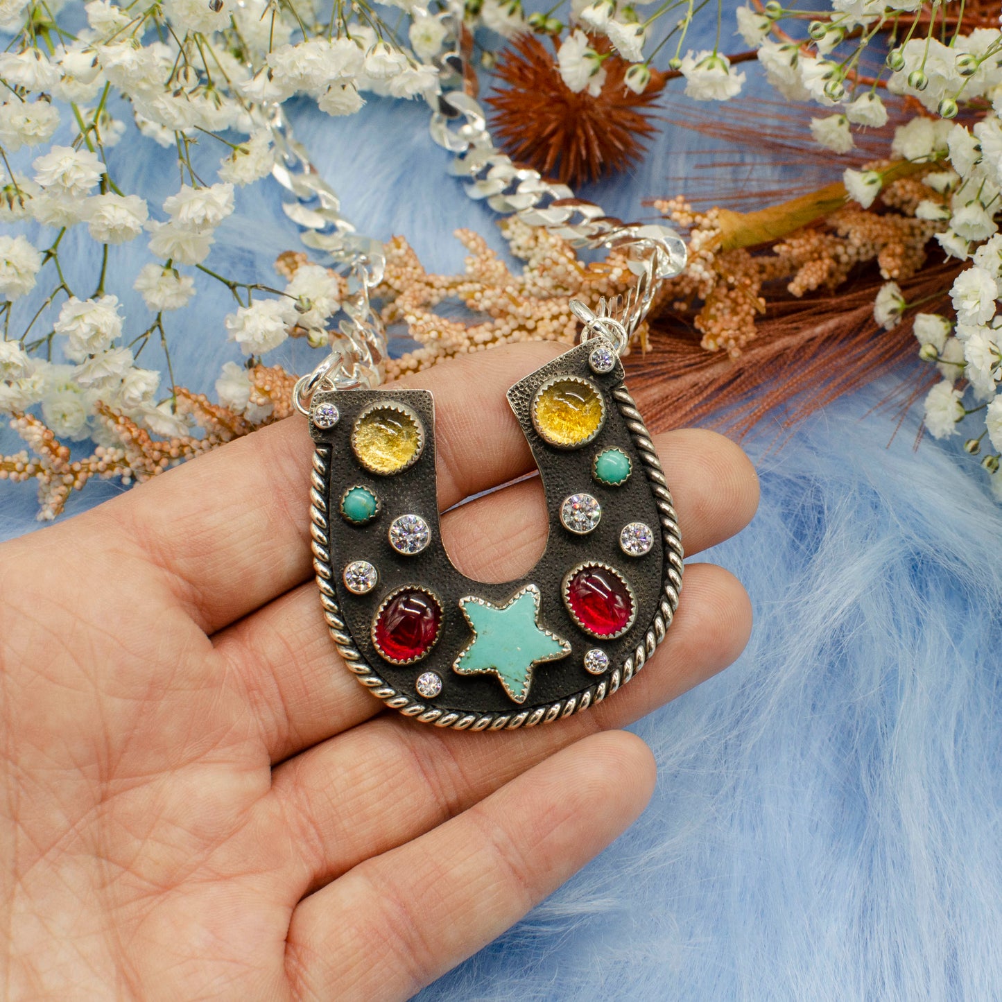 Lucky Star Horse Shoe Necklace