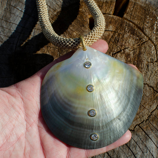 Mother of Pearl Inlay Statement Necklace