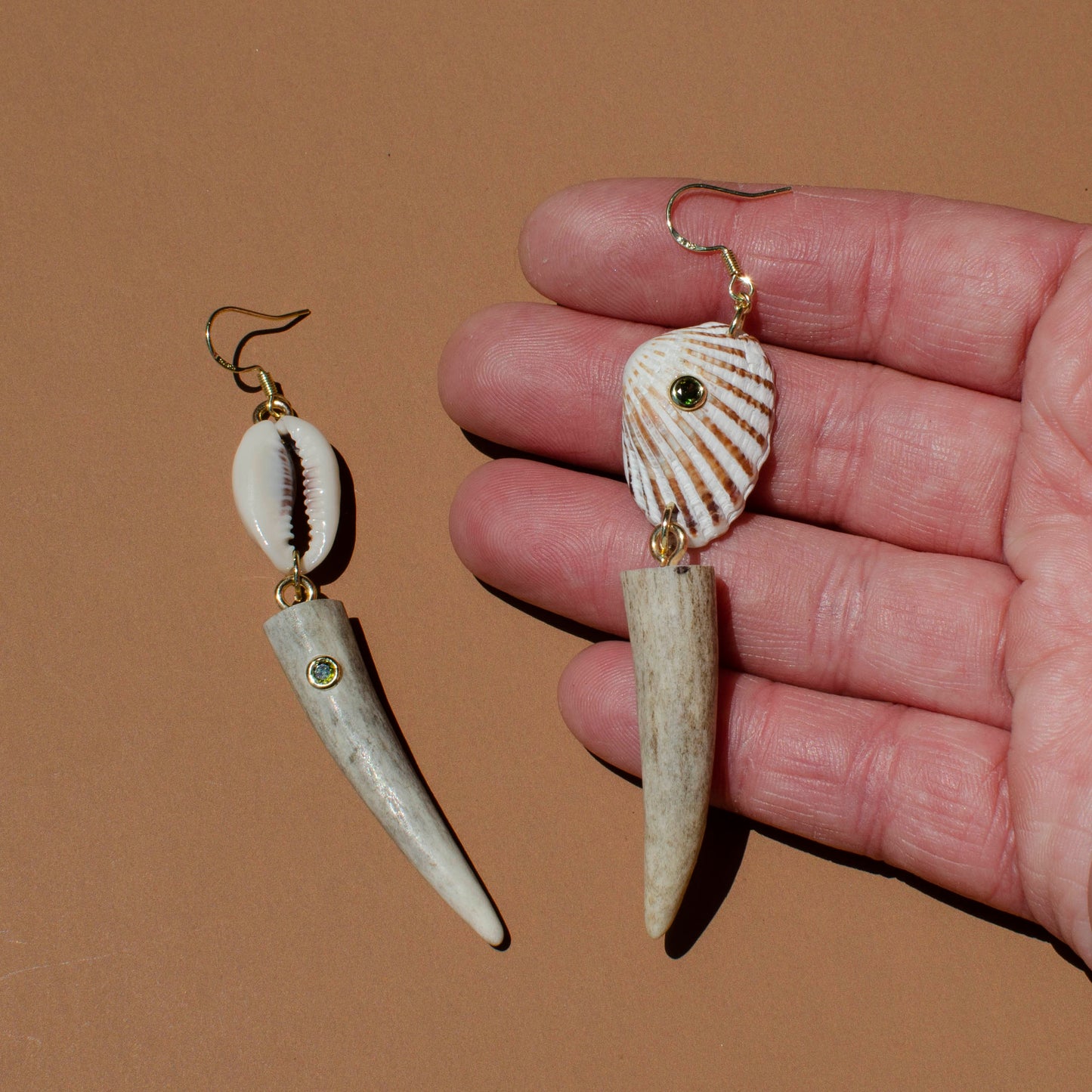 Shell & Antler Earrings