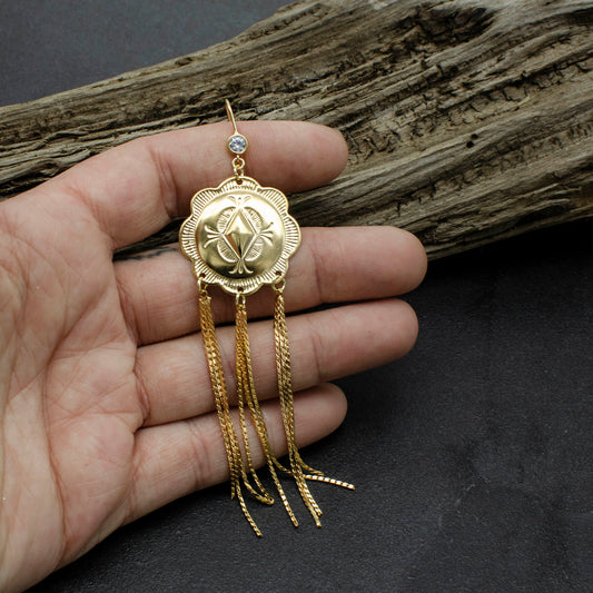 Mod West Concho Fringe Earrings