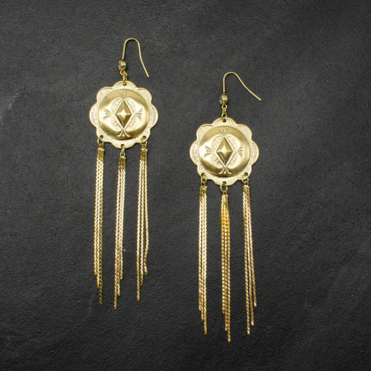Mod West Concho Fringe Earrings