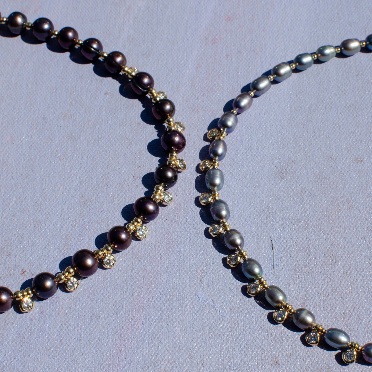 Beaded Pearl CZ Drop Stackers