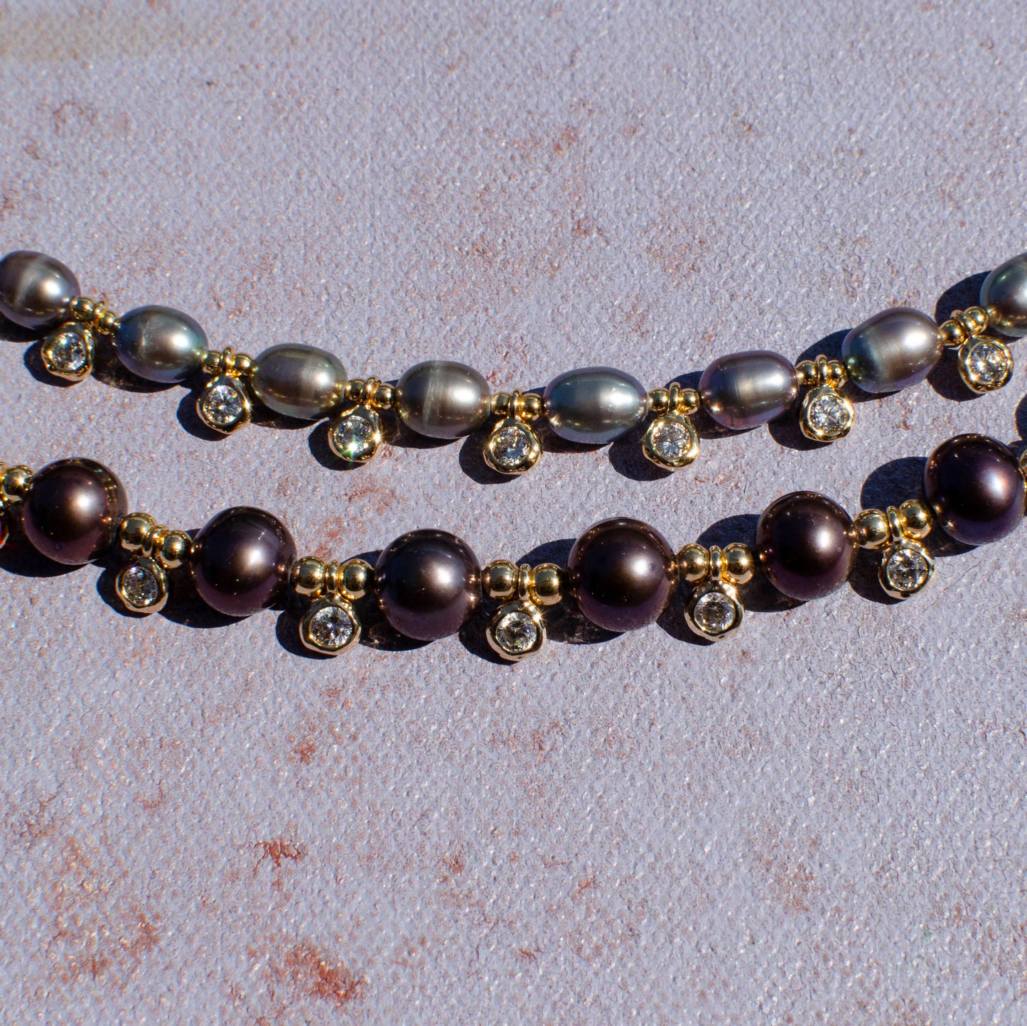 Beaded Pearl CZ Drop Stackers