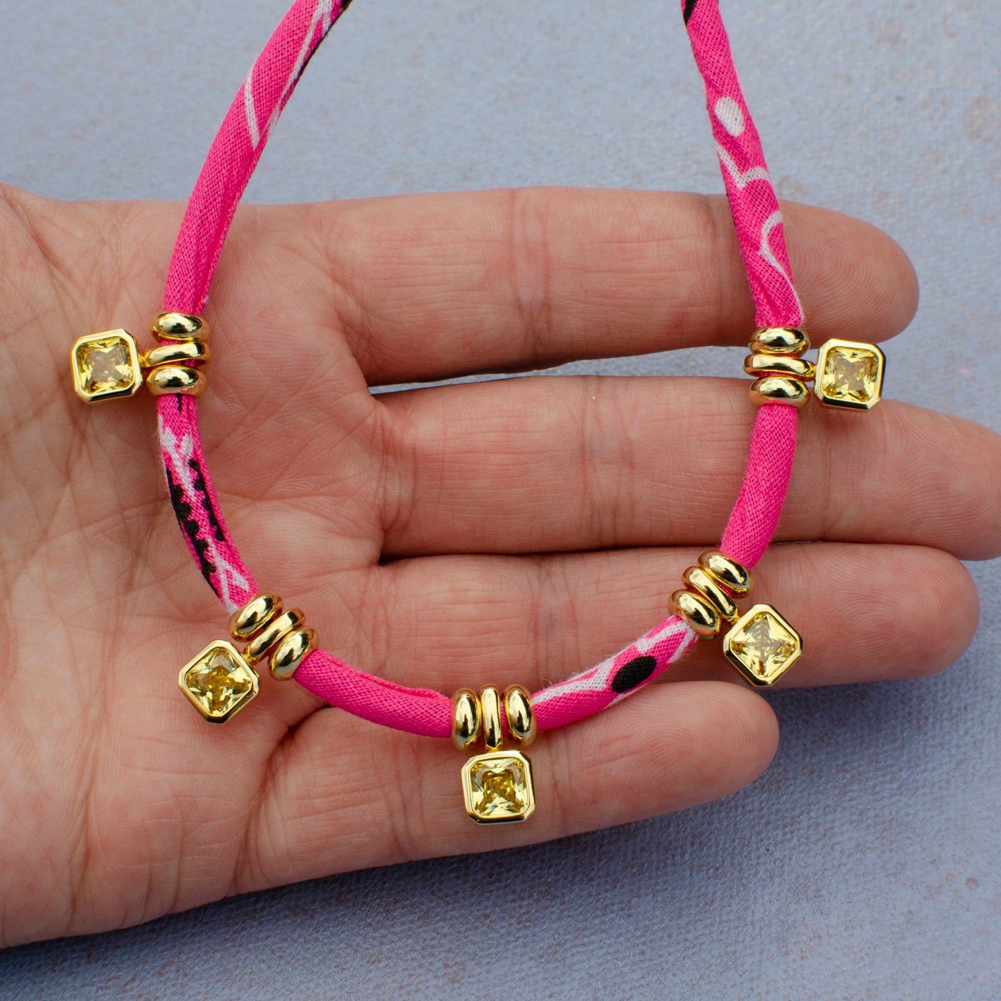 Bandana Gemstone Necklace