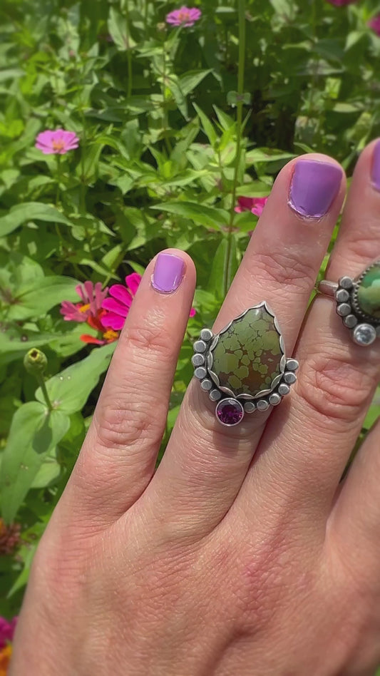 Boho Pear Turquoise Ring