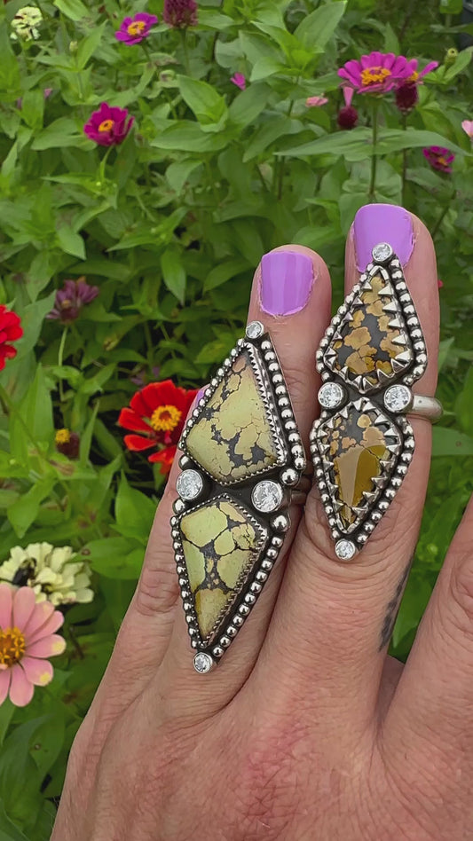Giraffe Turquoise Statement Rings