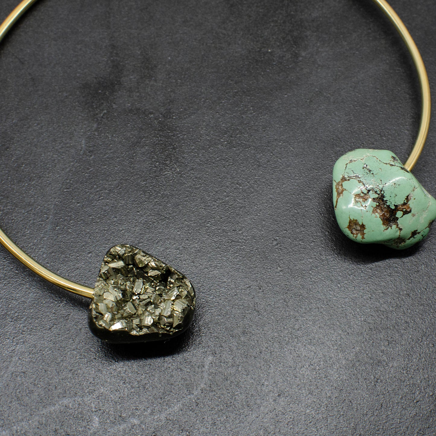 Turquoise Nugget & Peruvian Pyrite Collar