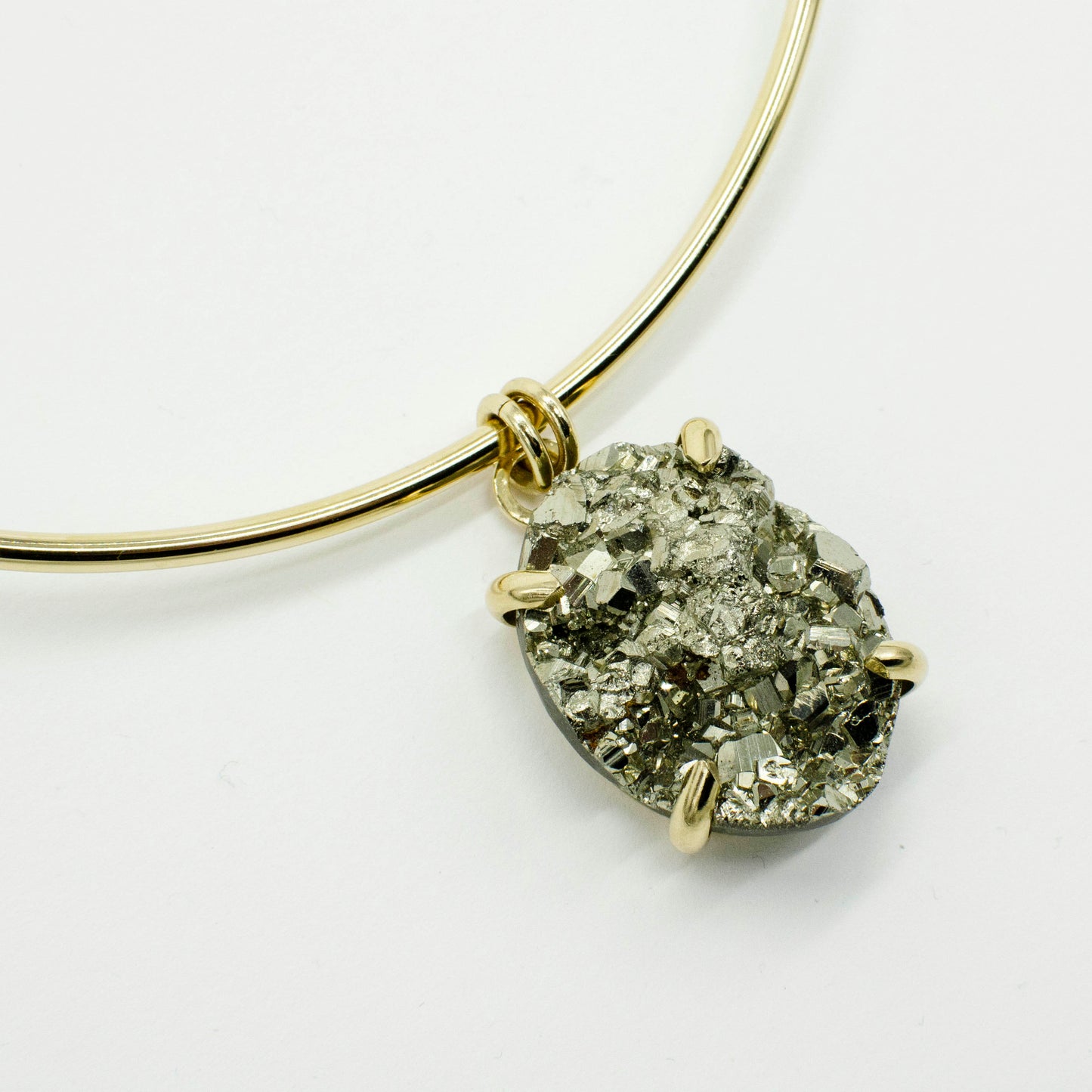 Pyrite Claw Prong Pendant and Collar
