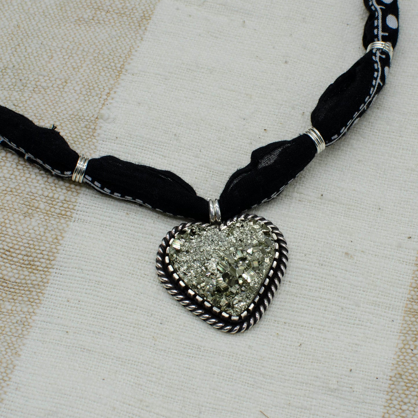 Pyrite Heart Necklace