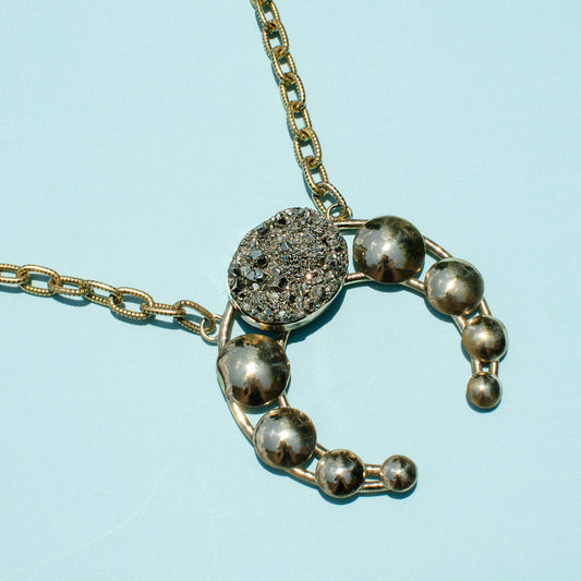Pyrite Bubble Mod West Necklace