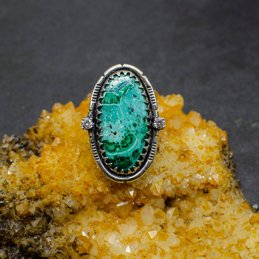 Malachite Chrysocolla Native Ring