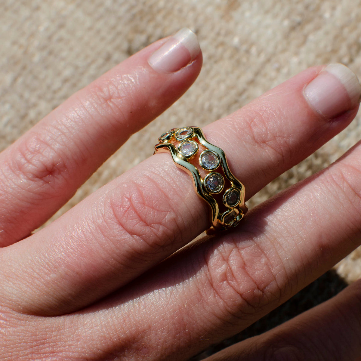 Sparkle Wave Ring