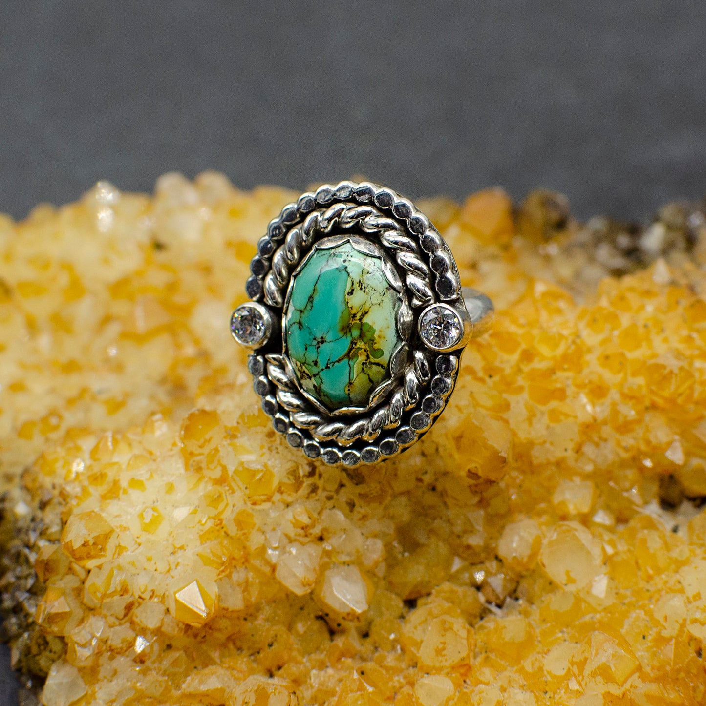 Turquoise Rope Ring
