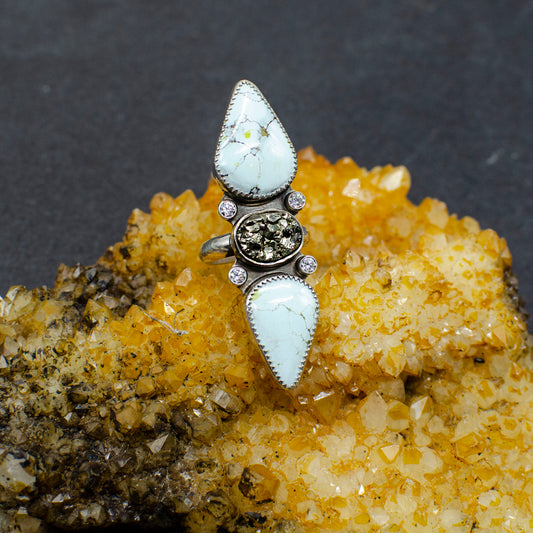 Multi Stone Sand Hill Turquoise Galaxy Ring