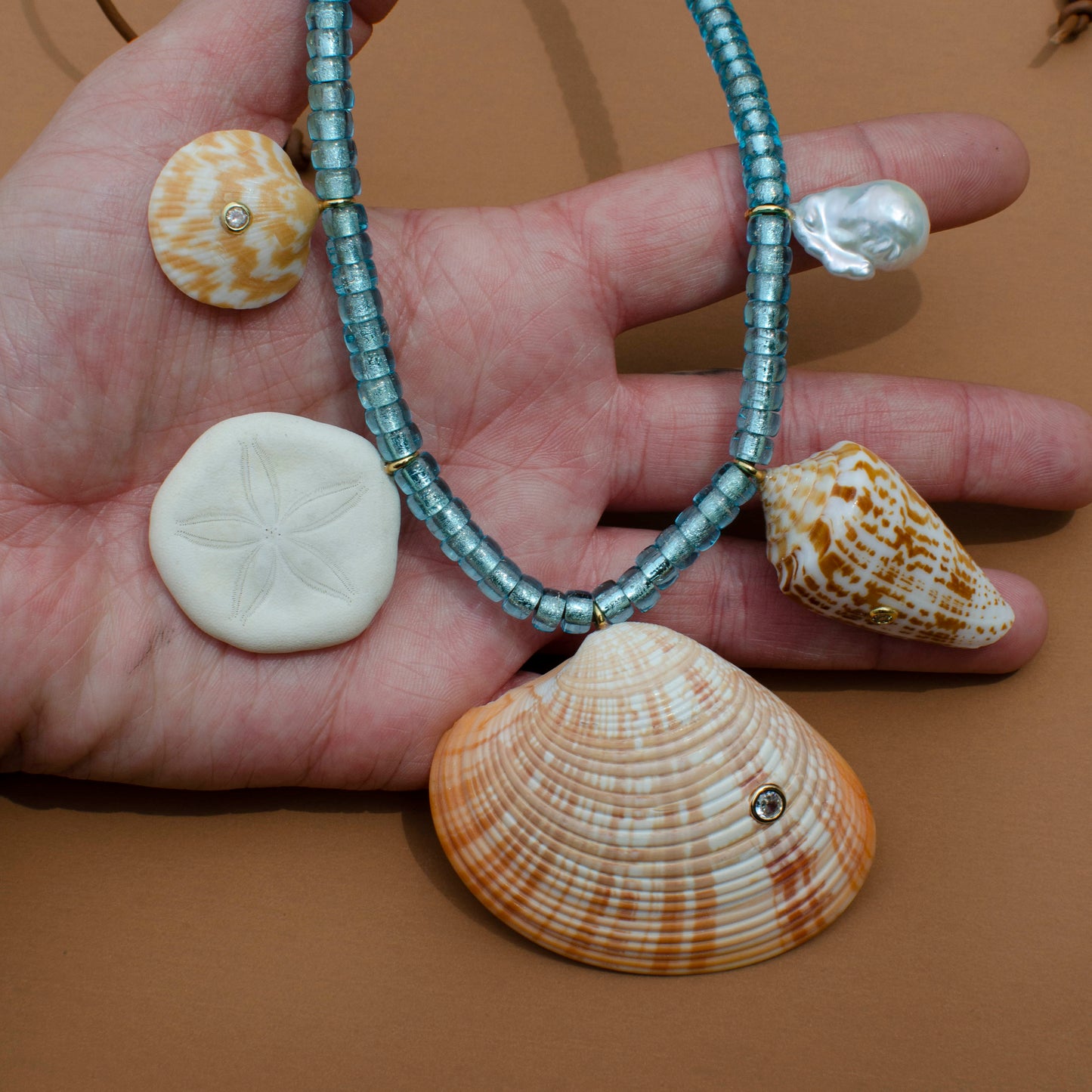 Turquoise Shell Charm Necklace