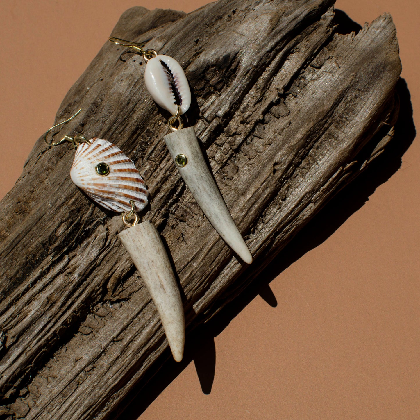 Shell & Antler Earrings