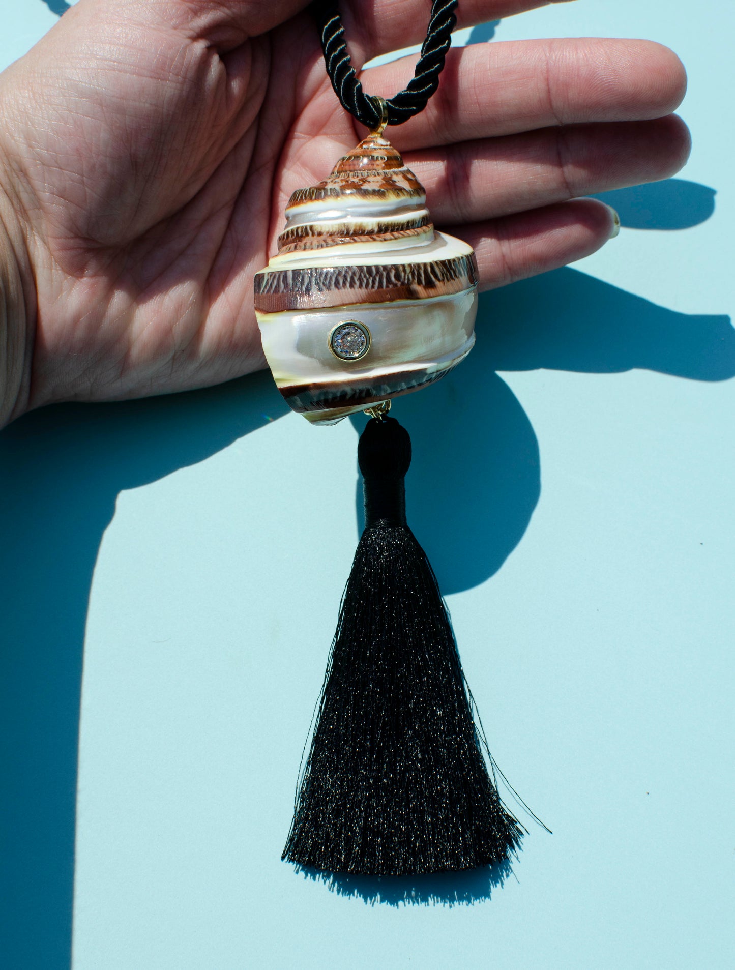 Turbo Shell Tassel Necklace