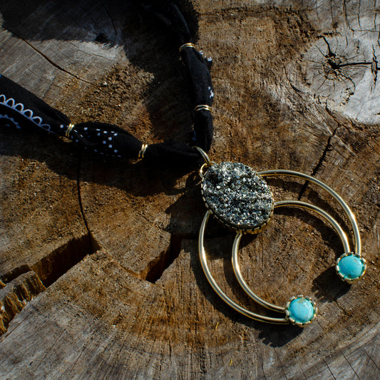 Bandana Golden Squash Pyrite Pendant