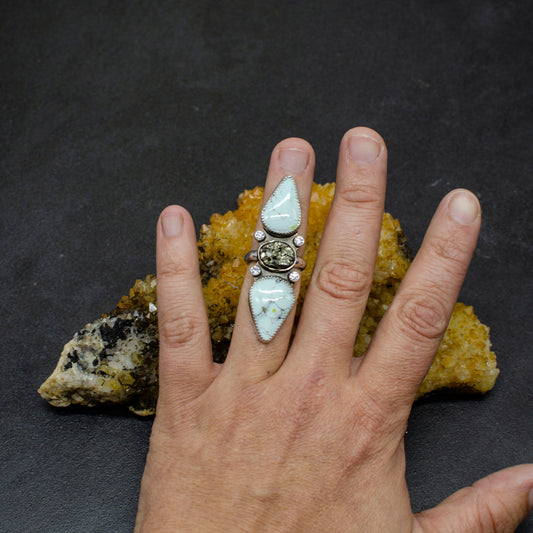 Multi Stone Sand Hill Turquoise Galaxy Ring