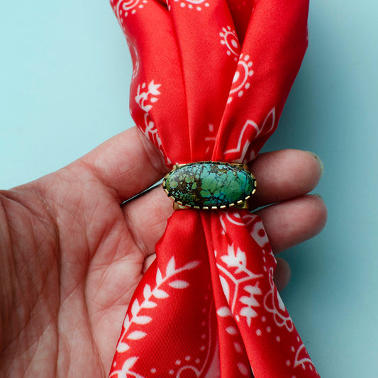 Turquoise Bandana Slide